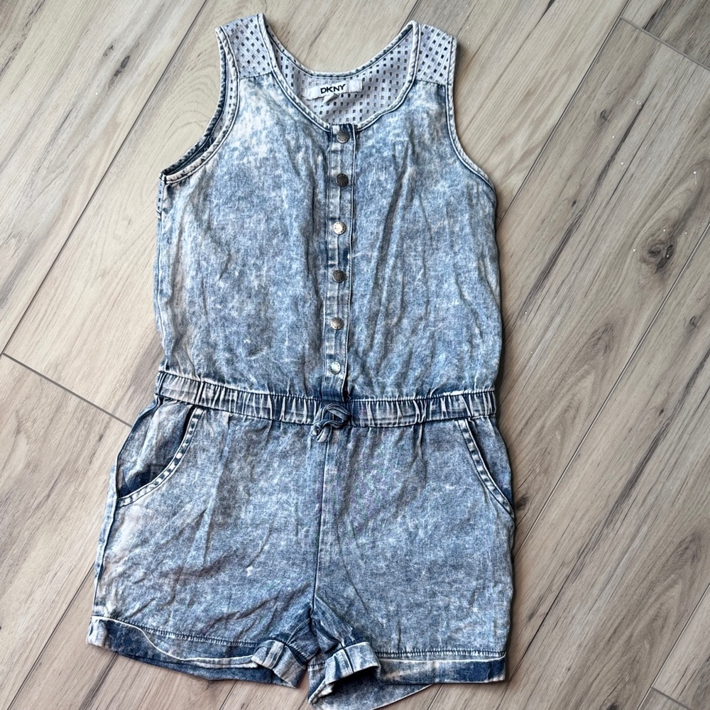 Chambray cotton romper